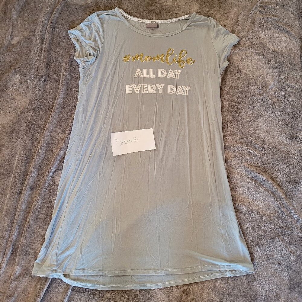 (DRESS B) - Pajama T-Shirt Dress